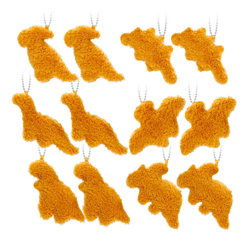 12 Llaveros De Peluche Con Forma De Pepita De Dinosaurio, R