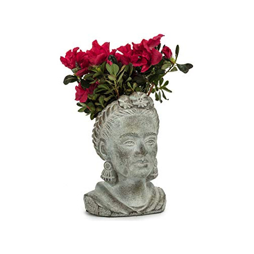 Macetero Pequeño De Cabeza De Frida, Gris