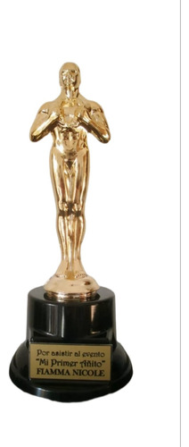 Premio Oscar De 20cm Con Base De Plastico Vacia- Grabados