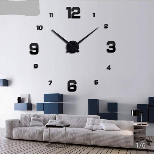 Reloj De Pared 3d Grande Números Full Diseños