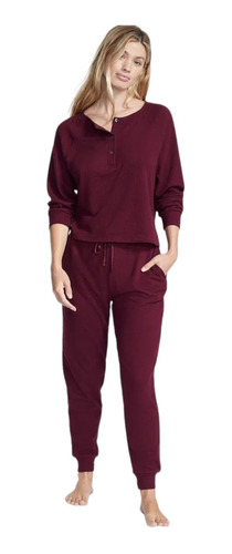 Pijama Set Victorias Secret Henley Y Pants Texturizados