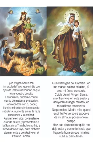 Virgen de Guadalupe- Tarjetas de Oración/Estampitas en Español con Novena a  Nuestra Señora de Guadalupe - (Paquete de 10 unidades) Tarjeta de oración