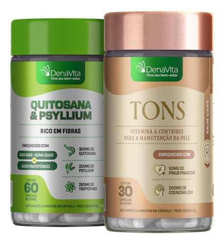 Kit Tons Coenzima Q10 Pinus Pinaster + Quitosana Denavita