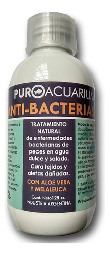 Anti-bacterias Acuario Pecera  Puro Acuarium X 125 Cc