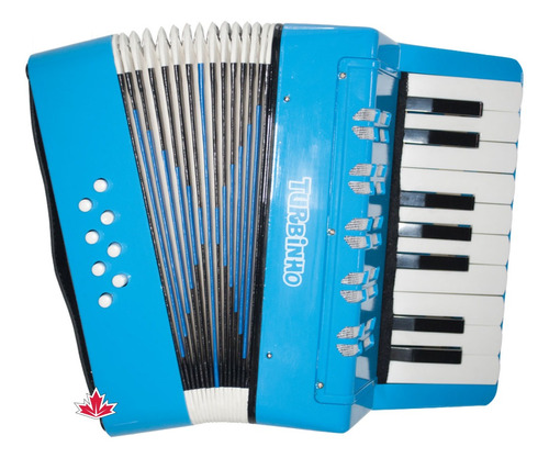 Acordeon Sanfona Infantil Turbinho 8 Baixos Azul 104-lb Novo