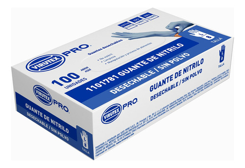 Guante Nitrilo S/polvo Azul L Virutex Pro