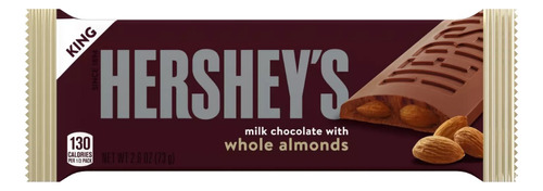 Chocolate Hershey's Whole Almond King 73gr (15 Barras)