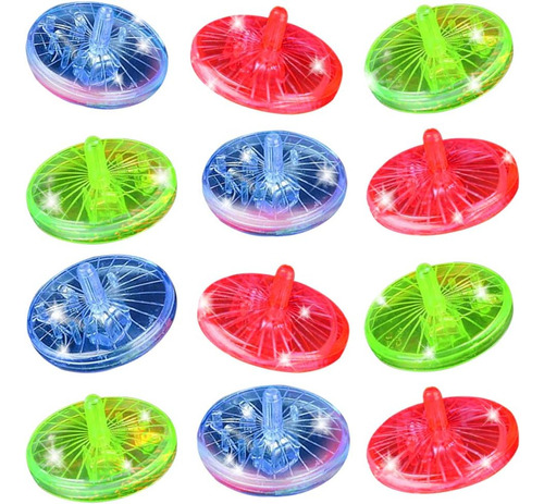 Juguetes Artcreativity Light Up Spinning Top, Juego De 12, F