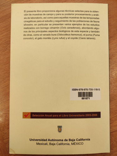 Técnicas Selectas De Campo Y Laboratorio Para El Estudio De