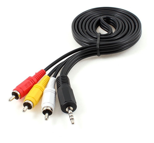 Cable 3.5 Mm Tripolar A 3 Rca Audio Y Video 1.5 Metros 