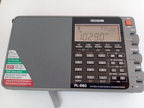 Imagem 9 de 10 de Rádio Receptor Tecsun Pl-880 Am Fm Oc Pl880 Novo Completo