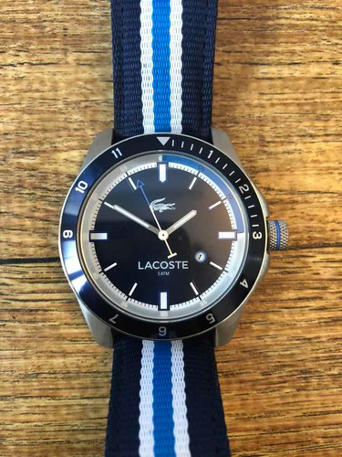 Relógios Lacoste Nylon Azul - Zerado!! Peça De Coleção!