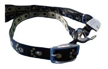 Collar Y Paseador Para Perros Nylon Reversible 20mmx48/55cms