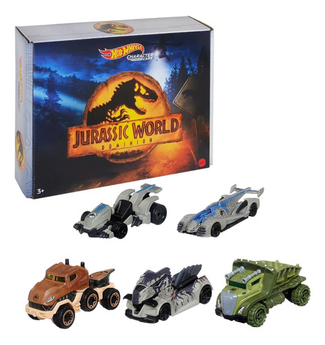 Hot Wheels Jurassic World Set Colección Character Cars