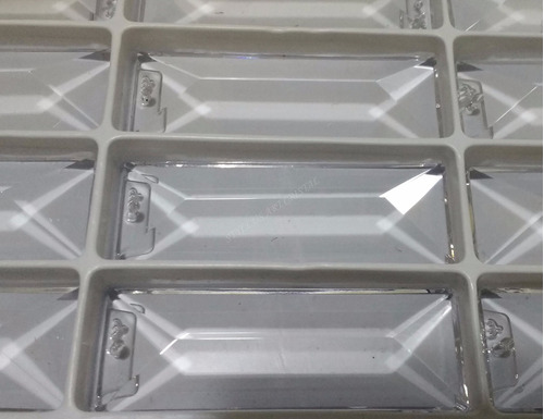 Imagem 5 de 6 de 10 Cristais Asfour Retângulo 1 Furo 6,3 Cm Para Lustres