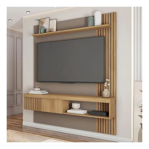 Painel Caemmun Painel Para Tv Até 55  Buriti / Fendi De ​Mdf/mdp