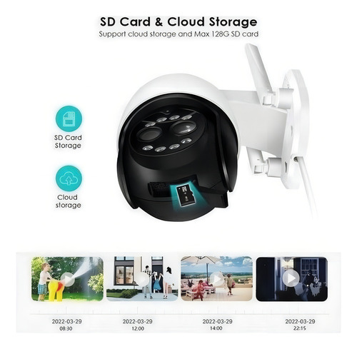 Kit Câmera Segurança Externa Intelbras Wifi Ptz 8x 8mp 4k Cor Au