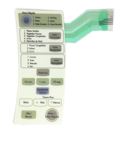 Frente Teclado LG Membrana Microondas Mb-4344b Ms-2344b 3609