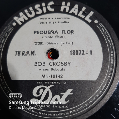 Pasta Bob Crosby Y Sus Bobcats Music Hall C157