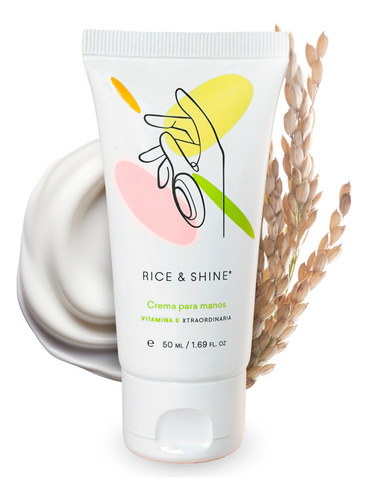 Crema De Manos Hidratante Con Aceites Naturales Rice & Shine Fragancia Rice Souffle