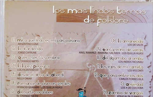 Folklore Cd Nuevo Guarany Luna Cafrune Visconti Yupanqui Y +