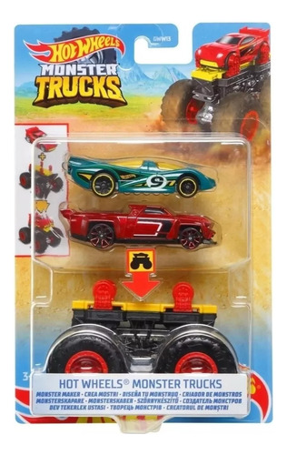 Set De 2 Autos Hotwheels - Diseña Tu Monster Trucks
