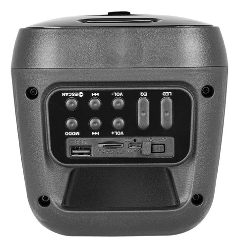 Bafle 2x3 Pulgadas Robson 2900 W Pmpo Luz Flame Msa-1005 Negro