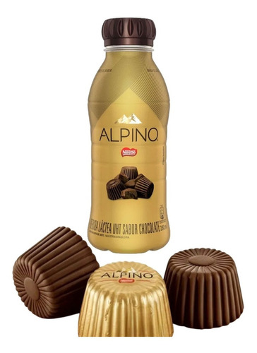 Bebida Láctea UHT Chocolate Alpino Frasco 280ml