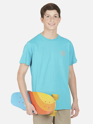 Polera Surf&skate State Juvenil Celeste Maui And Sons