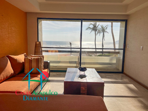 Cad Torre Uno 213. ¡frente Al Mar! Departamento En Playa Diamante Con Acceso Directo A La Playa