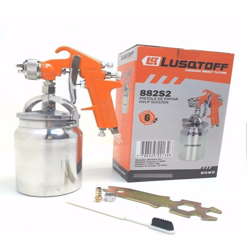 Pistola De Pintar Lusqtoff Tacho Metálico 1lt 1.8mm 882s2 Fc