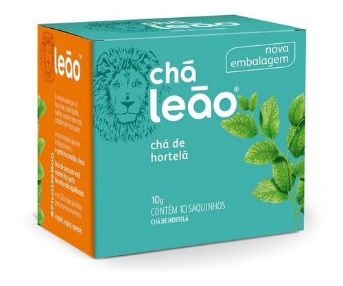Imagem 1 de 2 de Chá Leão Ervas - Hortelã - 10 Sachês