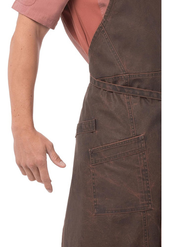 Delantal Con Pechera Unisex Denver Chefs Con Espalda Cruzada