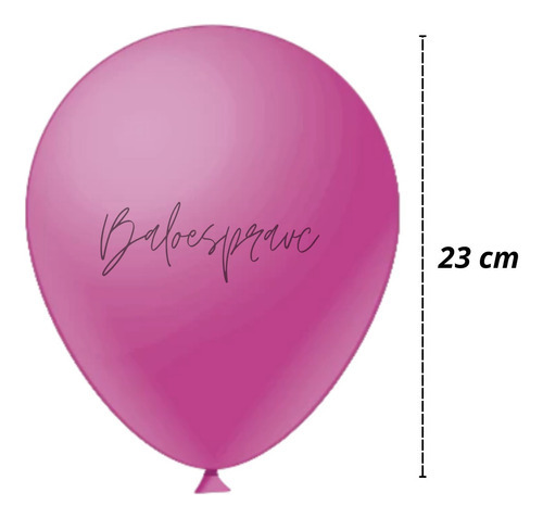 50 Unidades Bexiga Balão Liso 9 Polegadas Decoraçao Festa Cor Rosa