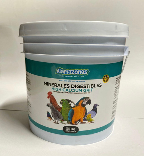 Cubeta Minerales Digestibles Grit Calcio 5kg Mejor Que Jibia