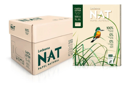 Papel Ecológico Fotocopia A4 Nat, Caja De 5 Paquetes