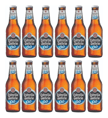 Cerveza Estrella Galicia 0,0 % Sin Alcohol 257 Ml Pack X 12