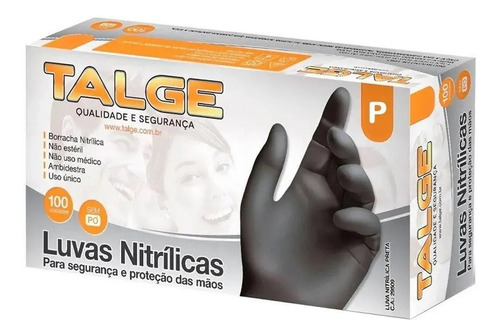 Imagem 1 de 7 de 500 Luva Nitrílica Sem Pó Preta Tamanho P, M Ou G (5pcts)