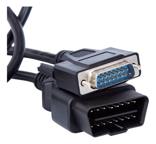 Obd2 16-pin Macho Db15 Macho Cable De Extensión De Interfaz