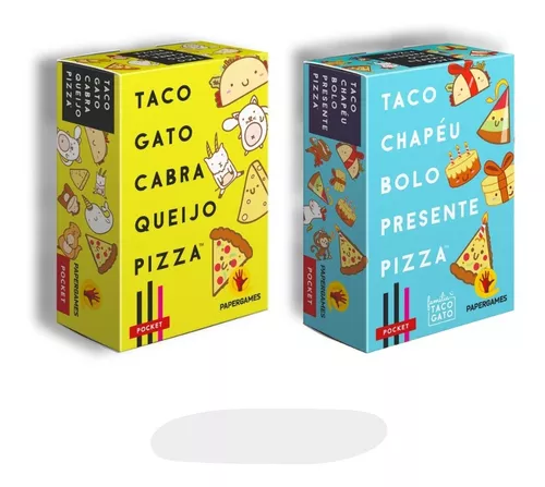 Taco Chapéu Bolo Presente Pizza- Jogo de Cartas PaperGames