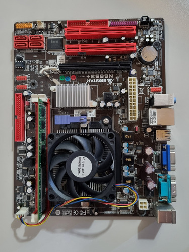 Motherboard Biostar N68s3+ Con Procesador Bordó (Usado)