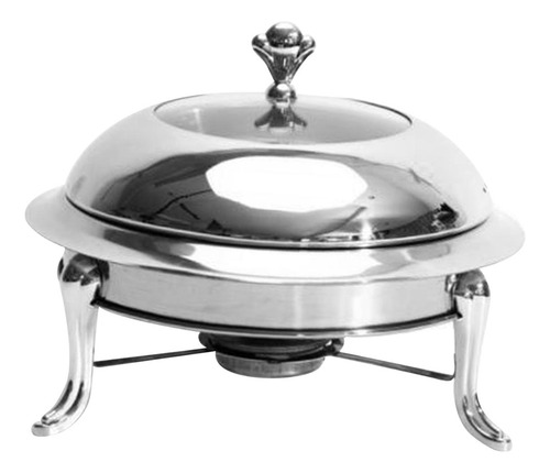 Calentador De Comida De Bufé De Plato De Plata 26cm