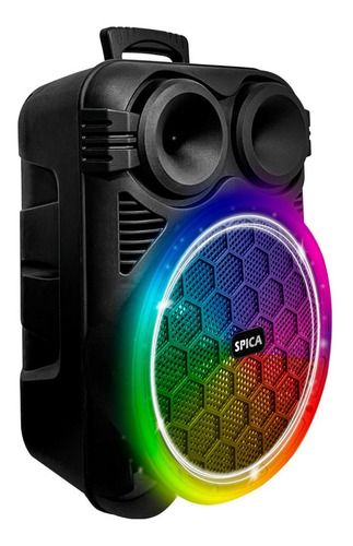 Imagen 4 de 7 de Parlante Spica Sp-4412 Bluetooth Portatil 12 Pulgada Luces Led Rgb
