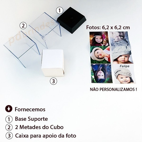 Imagem 2 de 6 de Foto Cubo Giratório 6,2 Cm - 5 Unidades