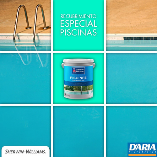 Pintura Para Piletas Sherwin Williams Acrilica 10 Lts Azul