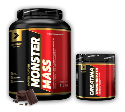 Monster Mass 1.5 Kg Chocolate + Creatina 150 Gr Body Advance