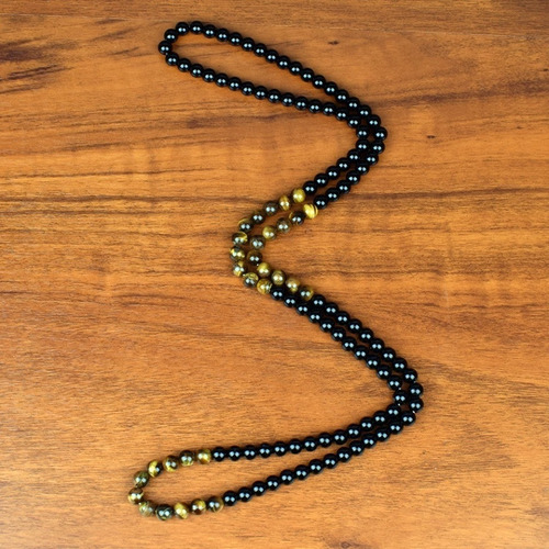 Collar Piedras Onix Y Ojo De Tigre Para Hombre Y Mujer