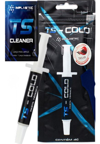 Pasta térmica Implastec Ts Cold Implastec Silver Frost 4g espátula y bolsita limpiadora
