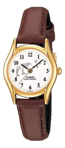 Reloj Casual Casio Ltp-1094q-7b9rdf Damas Correa Cuero 