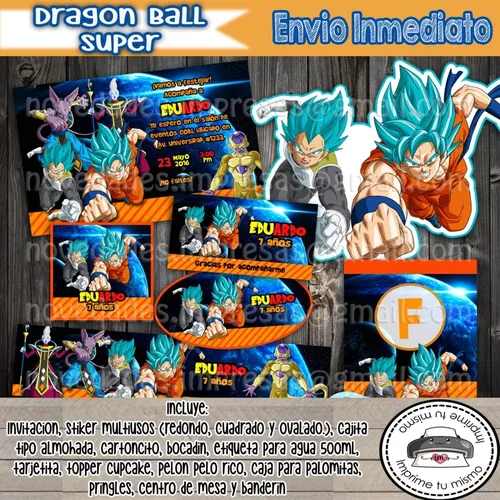 comprar Kit Imprimible Invitacion Candy Bar Dragon Ball